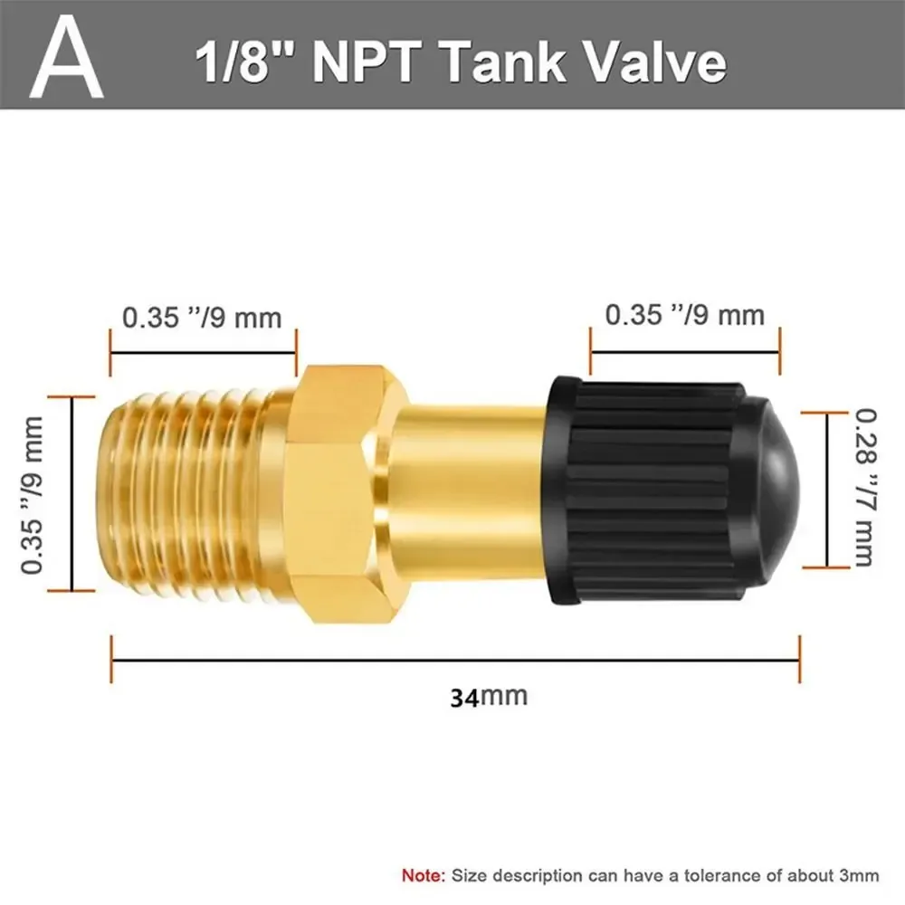 Suuonee Air Compressor Valve, 2Pcs 1/8" NPT MPT Brass Air Compressor - View #3