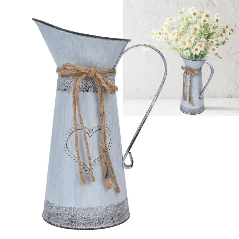 Vasen rustikaler Retro -Stil Metallblumenschaufel Multifunktional Mini Pitcher Krug Dekorative Vase für Haushaltsbüro