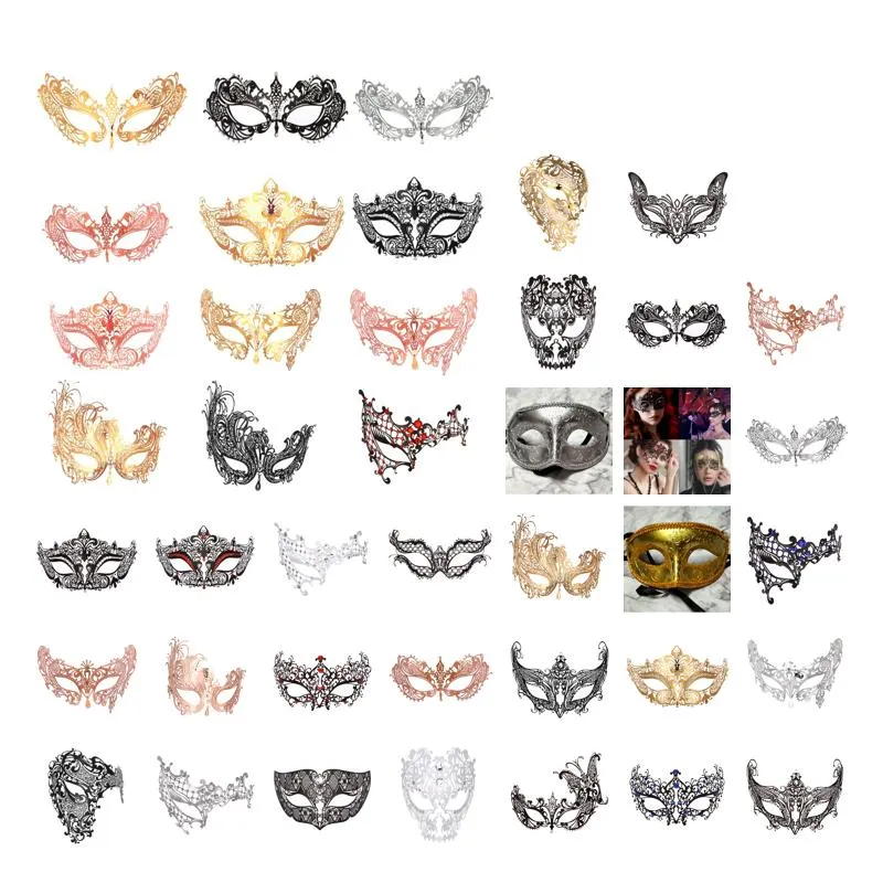 Party Mask Masks Venetian Masquerade Halloween Y Carnival Dance Cosplay Fancy Wedding Gift Mix Color Drop Liviling Events Supplies Dhs0o