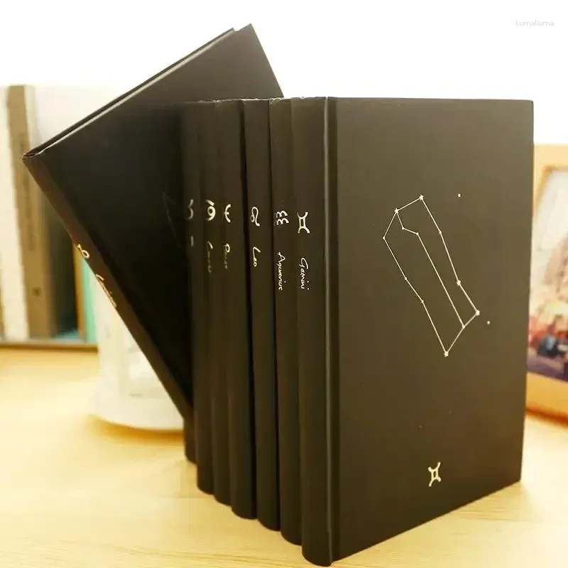 Doze cadernos de constelação de constelação Office Notepads criativos para diários retrô simples dos alunos Artes fofas e marcas finas