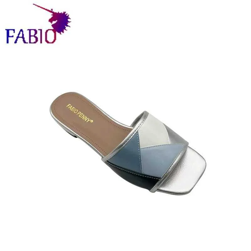 Zapatillas Fabio Penny Patch de diseño italiano Trabajo a multicolor a moda y cómoda cena casual Slider J240402