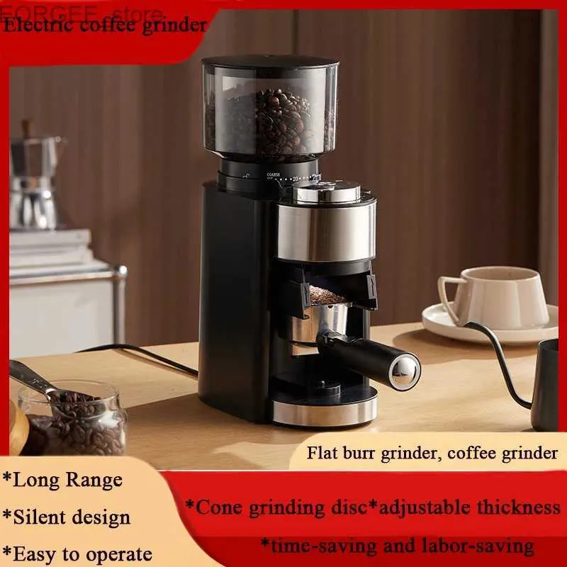 Koffiezetapparaten Commerciële grinder elektrische grinder koffieboonmolen koffieboonmolen y240403