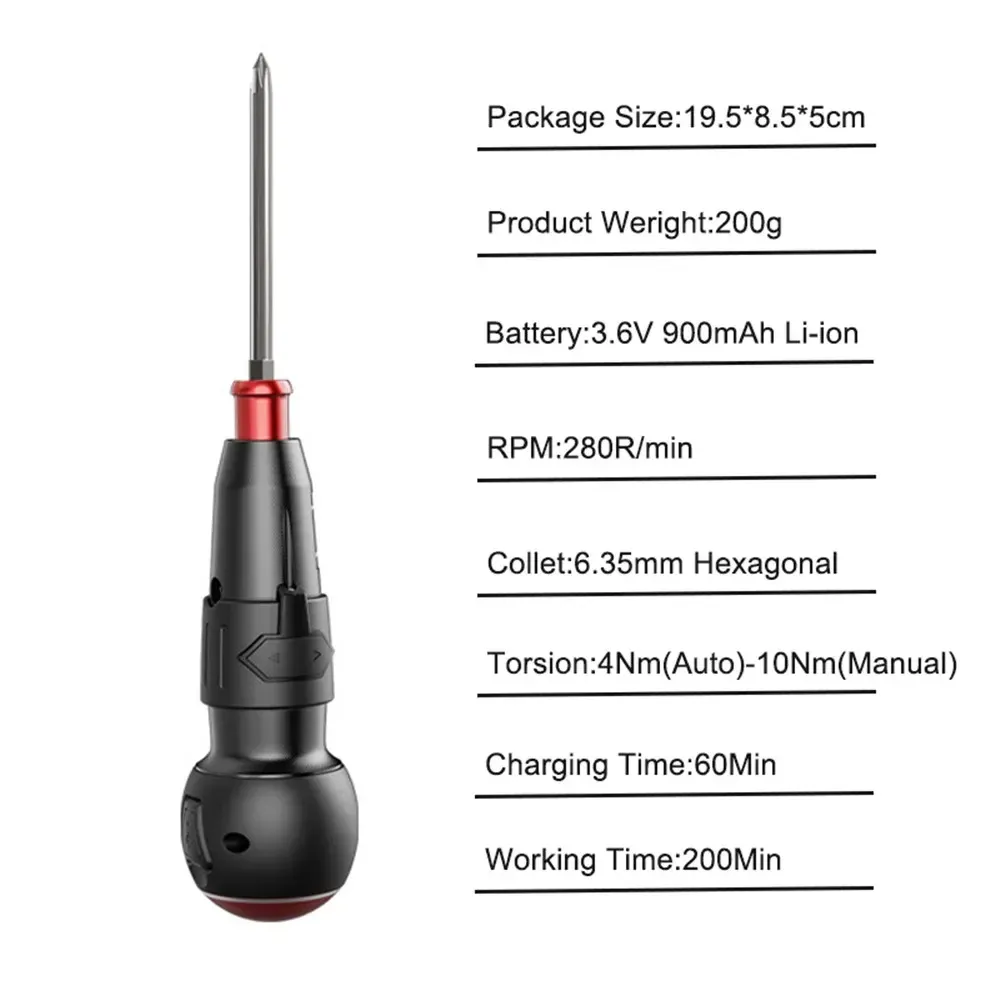 Mini 3.6V Electric Screwdriver Quick Change Head Small Electric Screwdriver Type c Fast Charging Small Appliances Disassembly