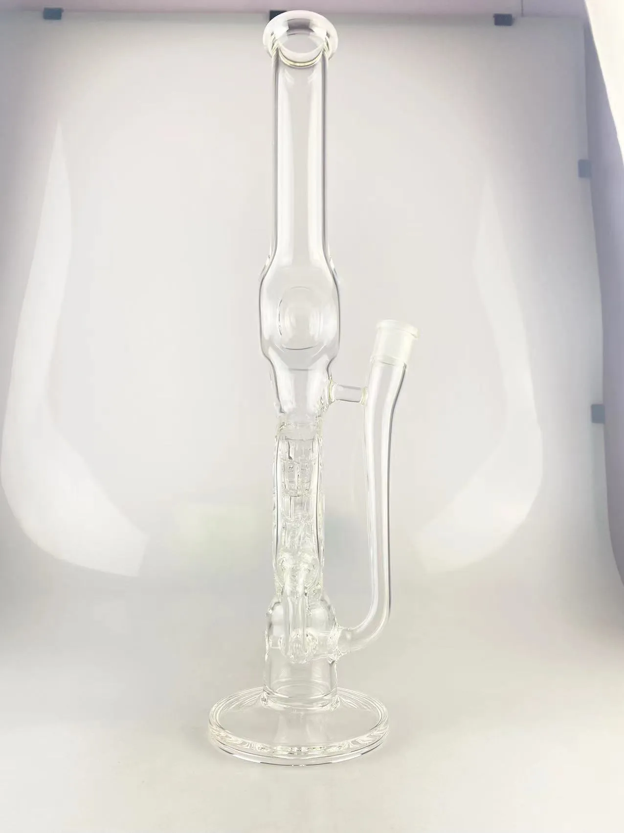 Minking Tubs Bent Neck Swiss Bong Drening Double Drin