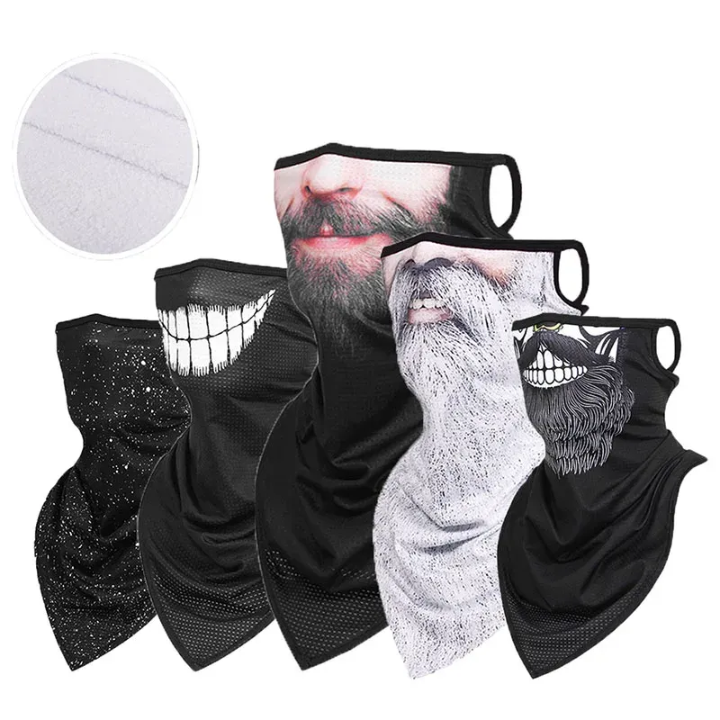 Poles 3d Winter Triangle Scarf Balaclava Fleece Motorcykel ansiktssköld andas in ansiktsmask vindtät varm bandana skidbågar halsduk