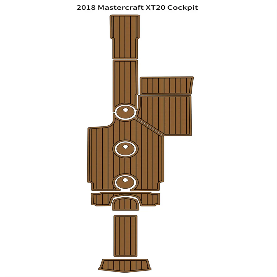 ZY 2018 MASTERCRAFT XT20 COCKPIT GOLV PAD BOAT EVA FOAM TEAK DECK GOLVER MAT Självhäftande SEADEK GatorStep Style Pads