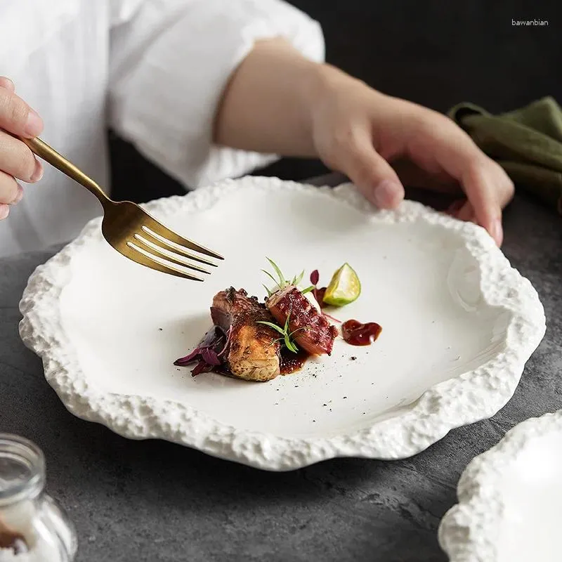 Kommen patroon rokplaat gerechten huishouden keramische platte ondiepe el tafelgerei
