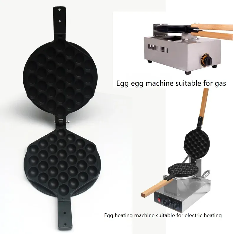 Kedjor kommersiella QQ -ägg bubbla boll bakning panna järnhongkong våffla eggette mögel tårta mögel gas electir hine nonstick platta