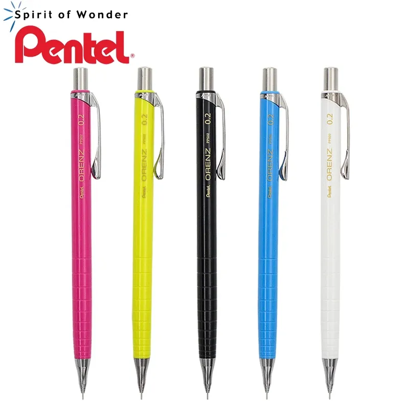 Matite 1 pentel matita molto fine 0,2/0,3 mm XPP502/XPP503 Sistema di piombo antibreak di alta qualità METTALE METTALLA RETRABLE