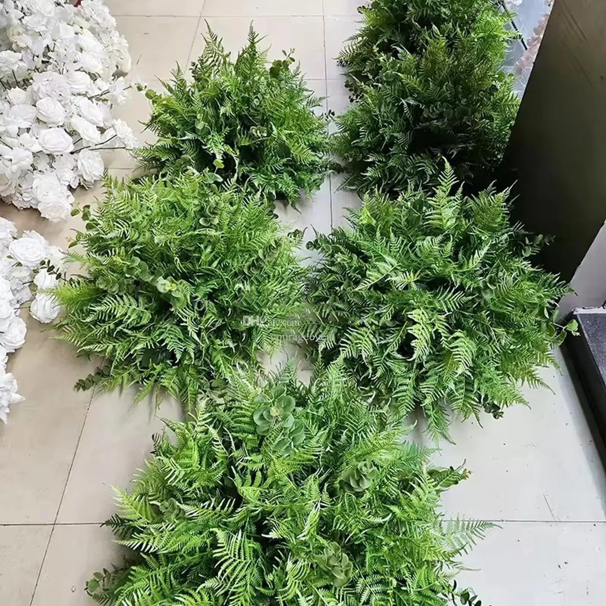 Não o estande) Planta de vegetação artificial decorativa Planta de vegetação de rosas de rosa Bola de vegetação central de peças centrais