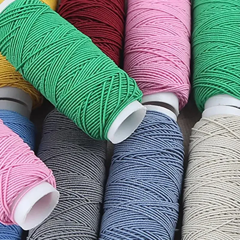 2st/3st Set Colorful Elastic Threads For Sew Machines 30Meter/Roll Embrodery Sewing Threads Hand Sying Thread Craft Set