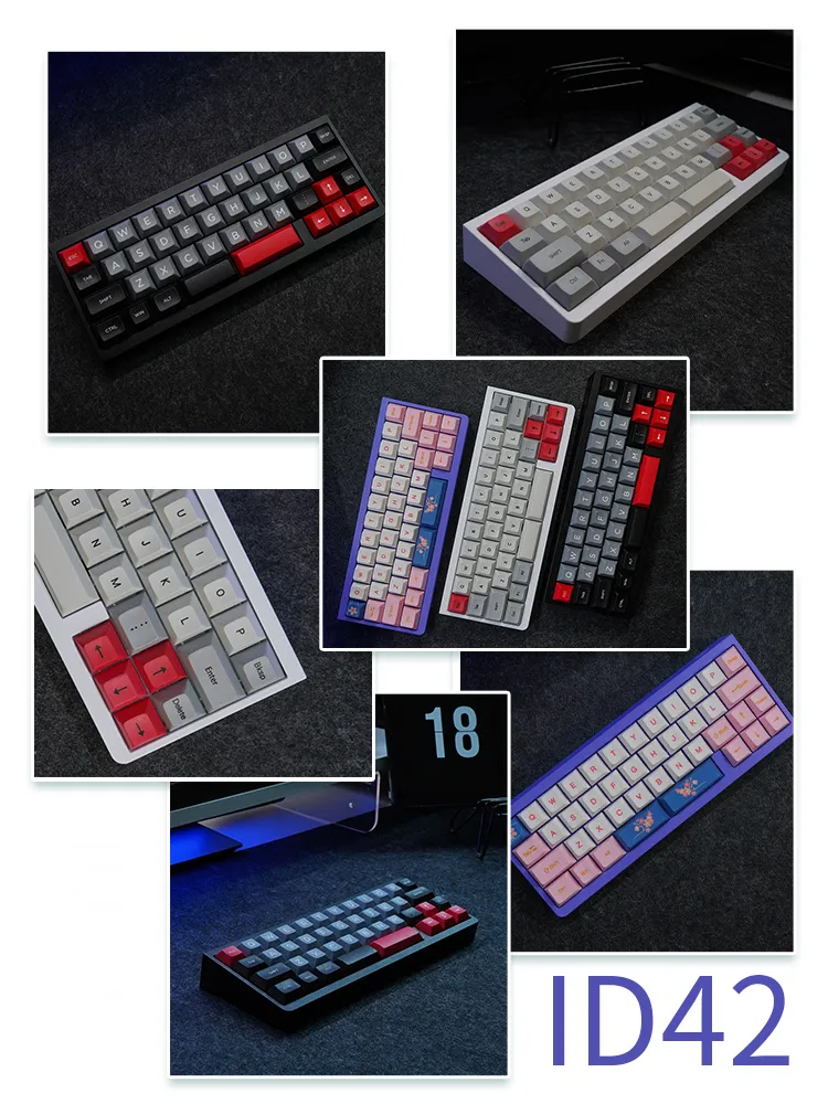 Idobao ID42 Mini Mechanical Wired Keyboard 40% Layout with Purple