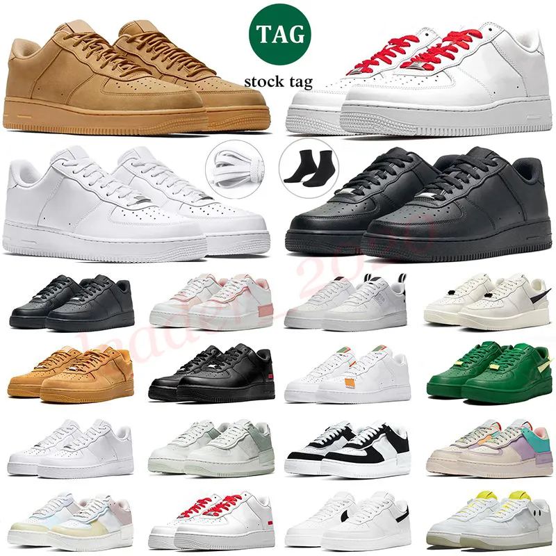 Designer Nike Air Force airforce 1 One Women Mens Running Shoes TS Cactus Jack Goost Grey University Gold Green Skeleton OW Volt 【code ：L】Platform Sneakers Trainers