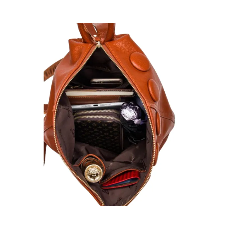 Genuine Leather Convertible Backpack - Fashionable Crossbody  display picture 2