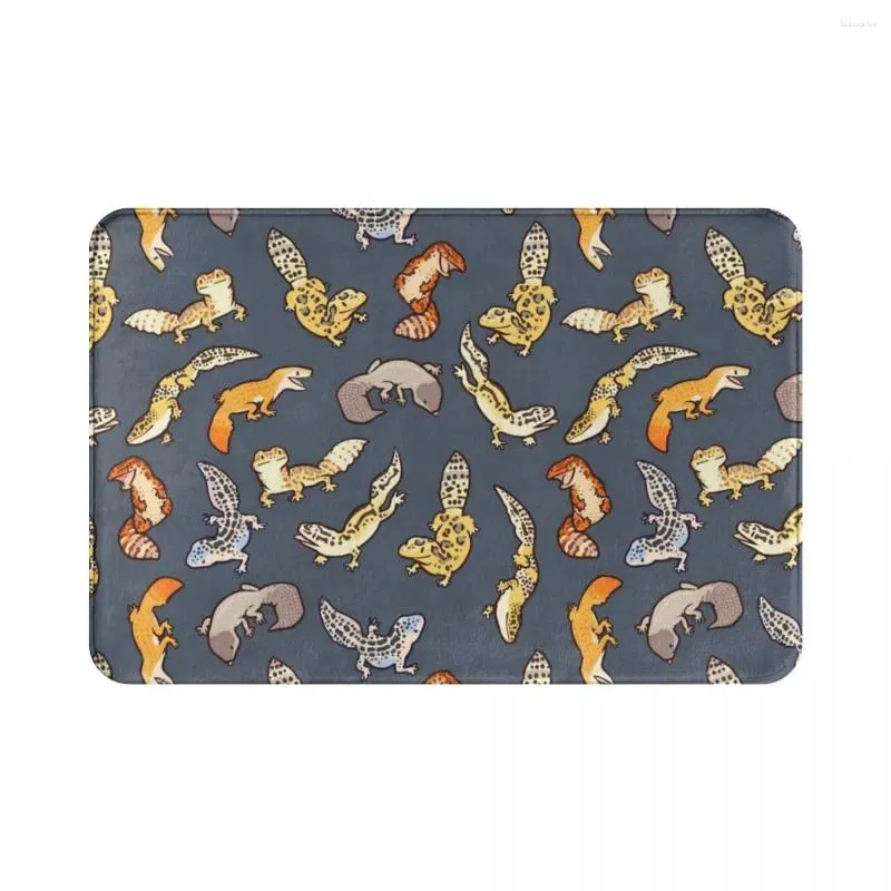 Carpets Chub Geckos dans le paillard en polyester gris foncé tapis de tapis de tapis