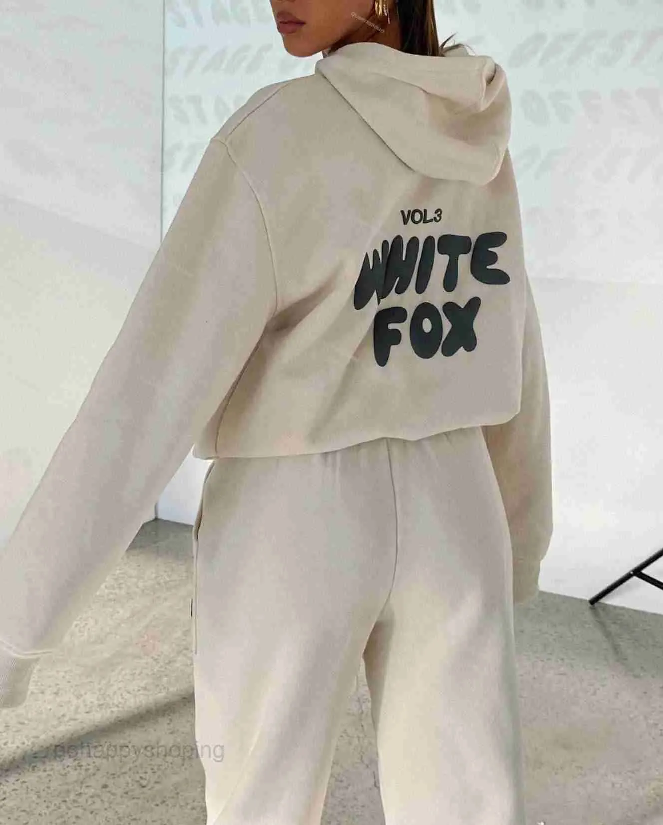 Weißer Designer Fox Hoodie setzt zwei 2 2 Frauen Herren Kleidung Sporty Long Sleeved Pullover Kapuzentracksanzuiten Frühling Herbst Winter Smag7io