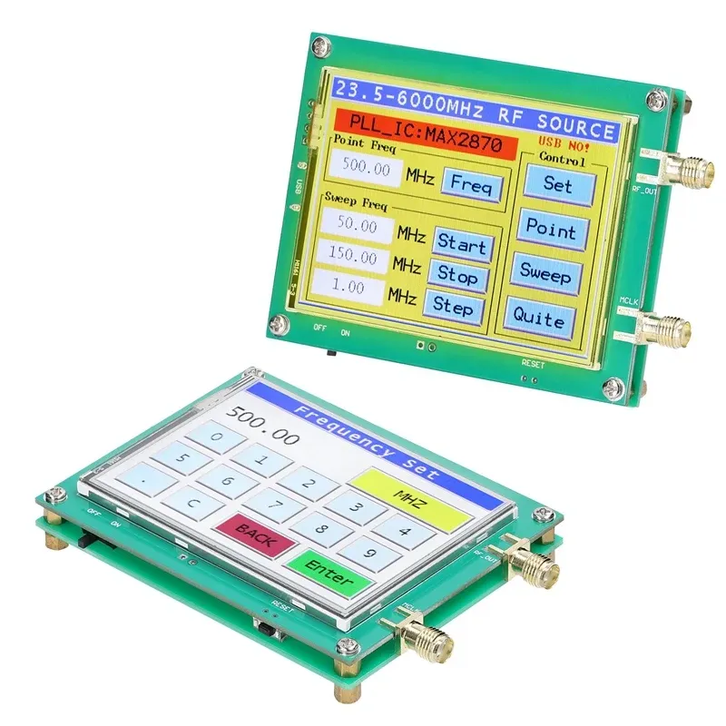 23.5-6000MHz Signal Generator MAX2870 RF Signal Source Video Signal Generator Touchable Screen PC Software Control PLL VCO
