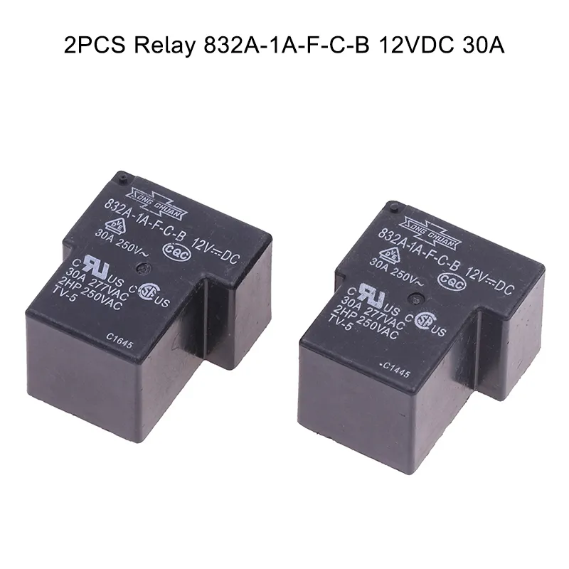 12V Relay 832A-1A-F-C-B 12VDC 30A 4Pins Electromagnetic Relay Home Appliance Relays