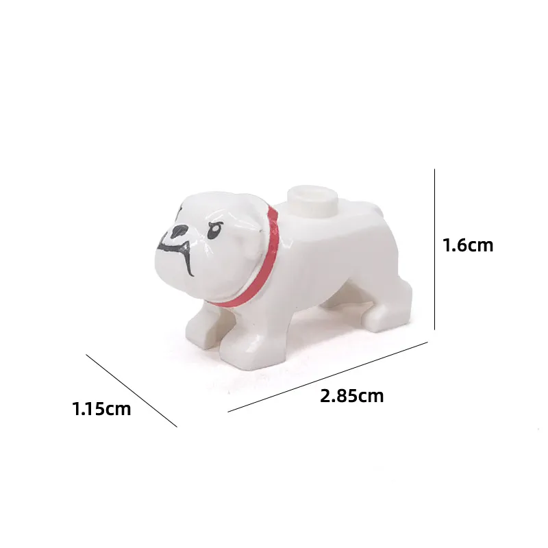 Schattige dieren bulldog otter flamingo vishonden figuren diy model bouwstenen bakstenen speelgoed voor kinderen kinderen geschenken verzamelen speelgoed