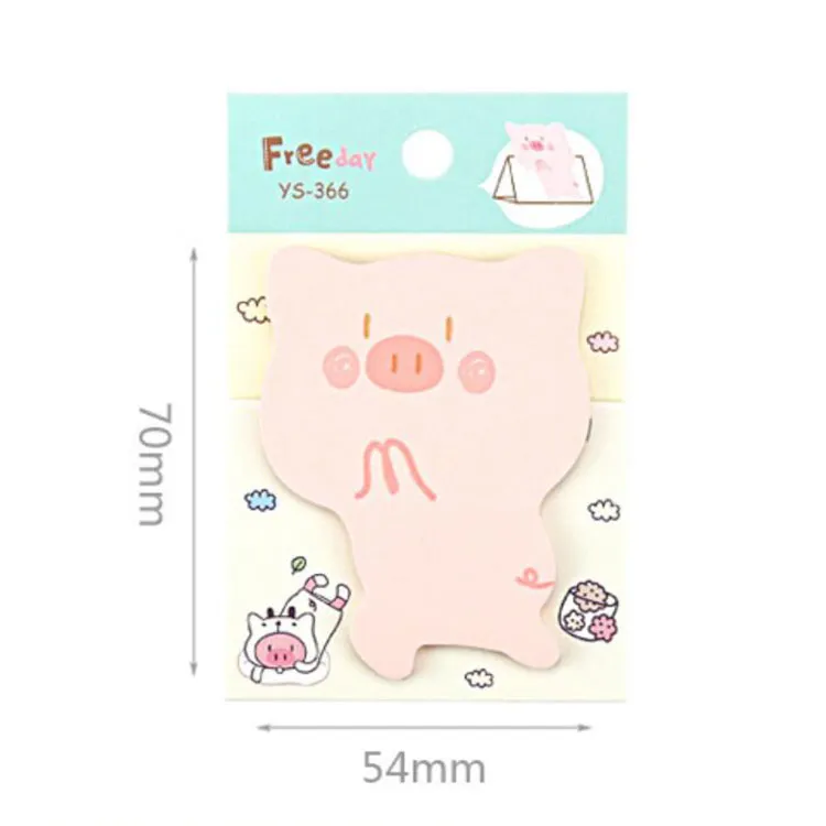 Standable Cat Pig Memo Pad Sticky Notes Cute Animal Stationery Label ...