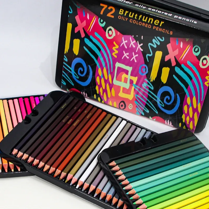 Crayons brutfuner 72/120/180 Couleur d'huile professionnelle crayons crayons ensemble de crayons de couleur croquis en bois pour les fournitures d'art scolaire