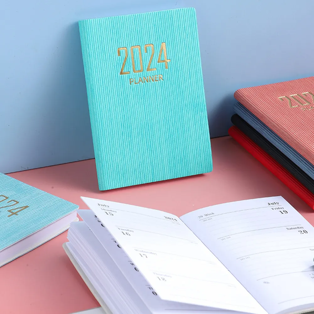 Mini Planner Notebook A7 Mini Pocket Notebook 365 Days Daily Planner Diary Journal for Office ...