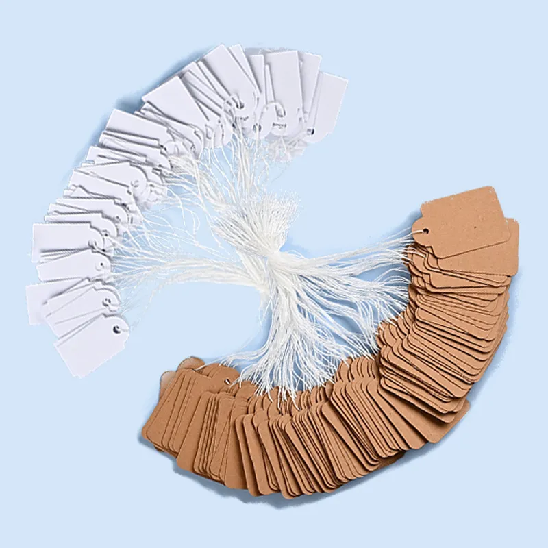 Kraft Price Tags With String Attached Paper Hang Labels Writable