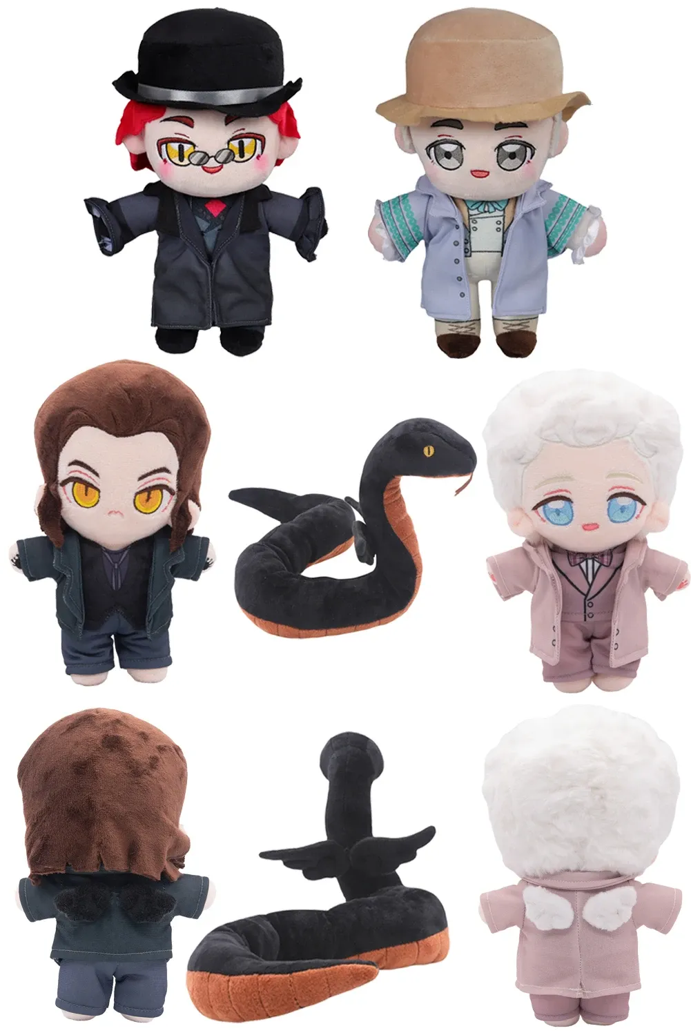 9 in 20 cm Devil Crowley Plush Toy for Good Omens Cosplay and