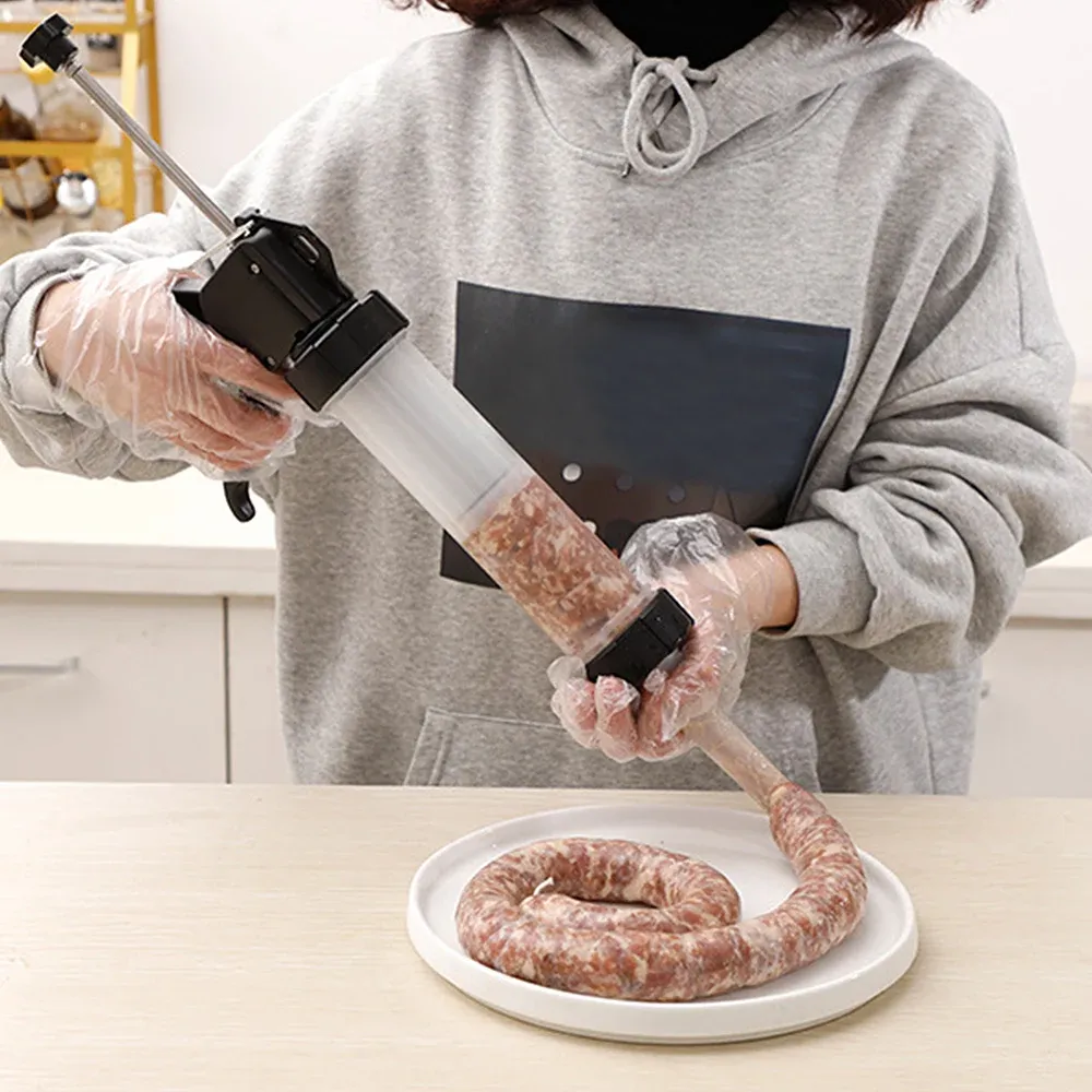 2024 Aluminum Sausage Stuffer Set - Kitchen Manual Sausage Maker, 4 ...