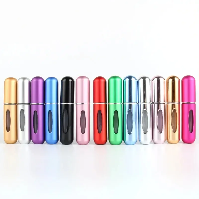 5 ml Bouteille de parfum inférieur Bouteille auto-pompe Rechargeable Aluminium Perfume Bouteille Portable Spray Papillon pour le parfum portable Spray