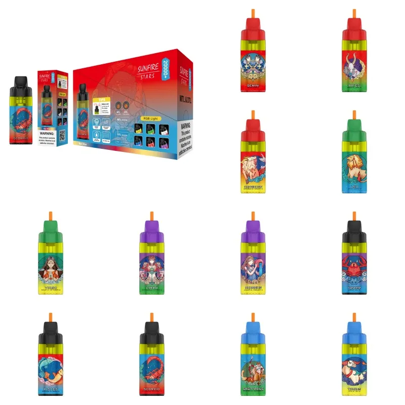 100% Sunfire Tornado 20000 Puffs Disposable Vape Pen 12k Puff 20000 Vape 20ML CARTRIDGES PRÉFULTÉ