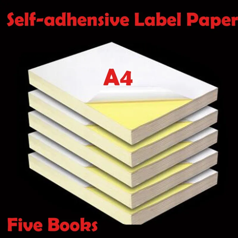 Punch Five Libri A4 Etichetta di carta da stampa autoaddetto/opaca con adesivi adesivi di stampa a getto d'inchiostro/stampante laser