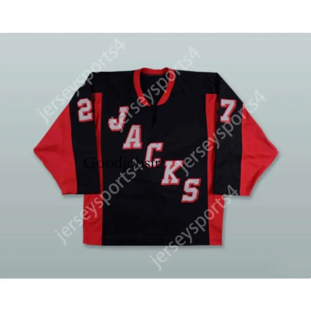 Gdsir Custom STEVE SHRUM 27 ODESSA JACKALOPES ZWART HOCKEY JERSEY NIEUWE Top Ed S-M-L-XL-XXL-3XL-4XL-5XL-6XL