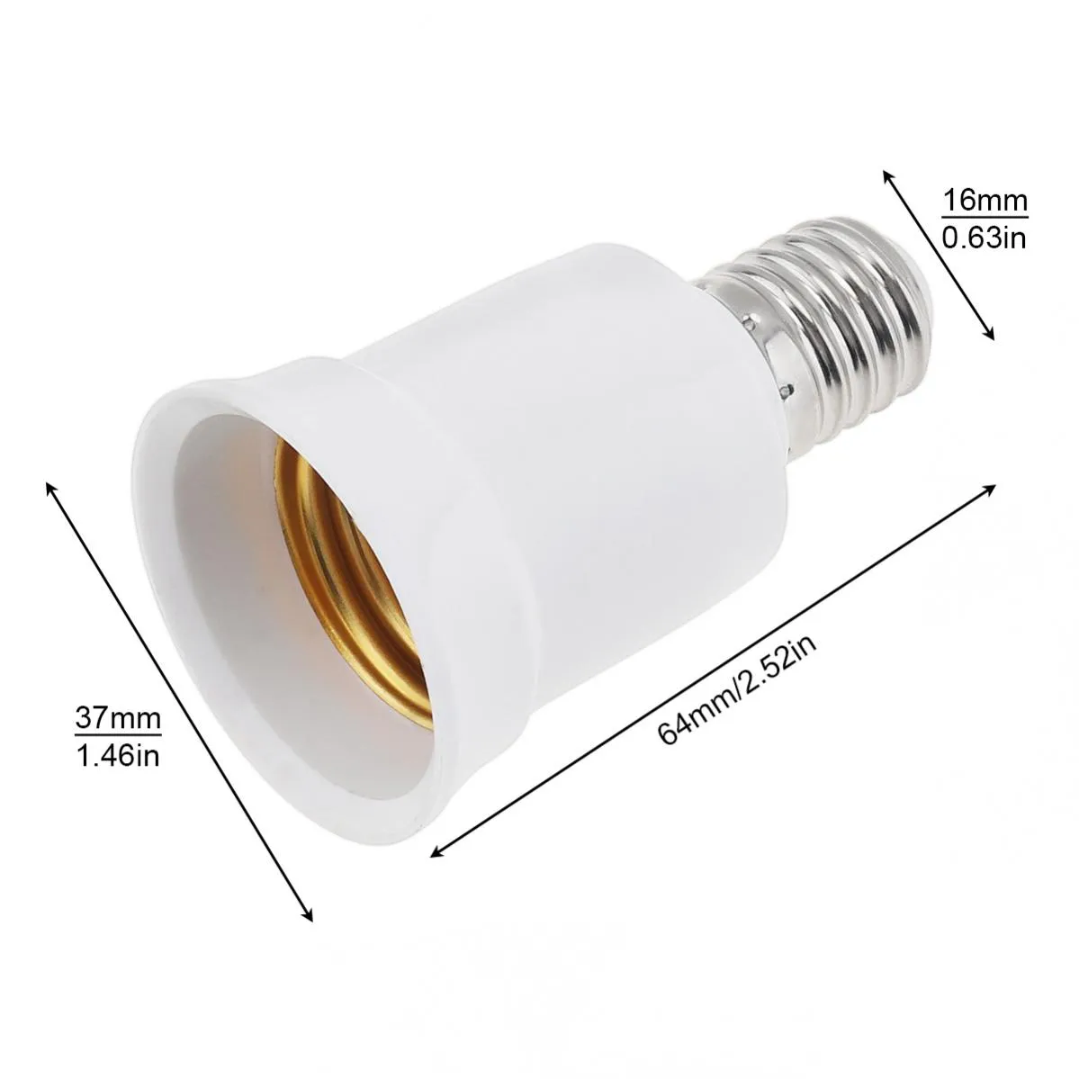 E26 To E17 Socket Adapter - Converts Medium Base To Intermediate Base For Bulbs
