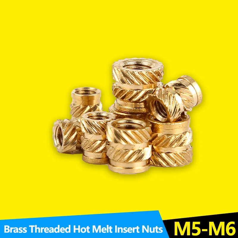 LPMPCZKZGF M2 M3 M4 M5 M6 M8 Brass Heat Insert Nut Double Twill Knurled