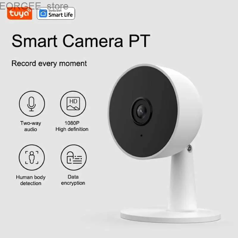 Andra CCTV -kameror Tuya Smart 1080p Wi Fi Smart Home Security Camera 2MP HighdeFinition Realtime Application Alerts Twoway Audio med spårning Y240415