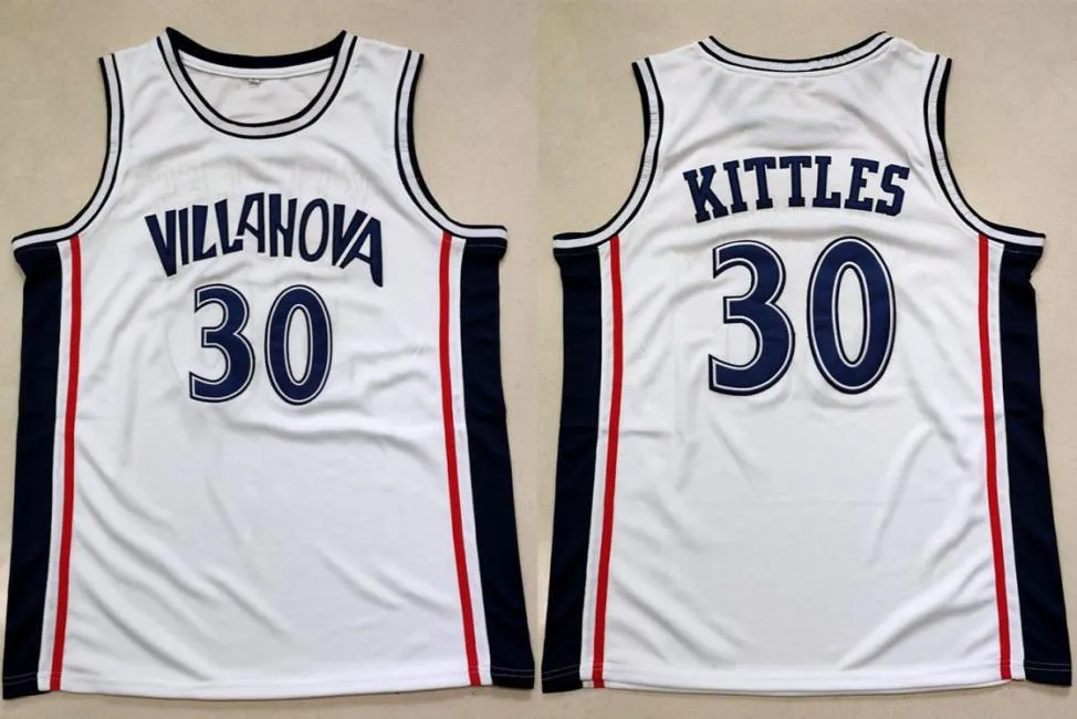 College Jersey Basketball 199697 Villanova Wildcats Kerry Kittles 30 Retro Basketball Jersey Men039s Sömed Custom Size S57741265