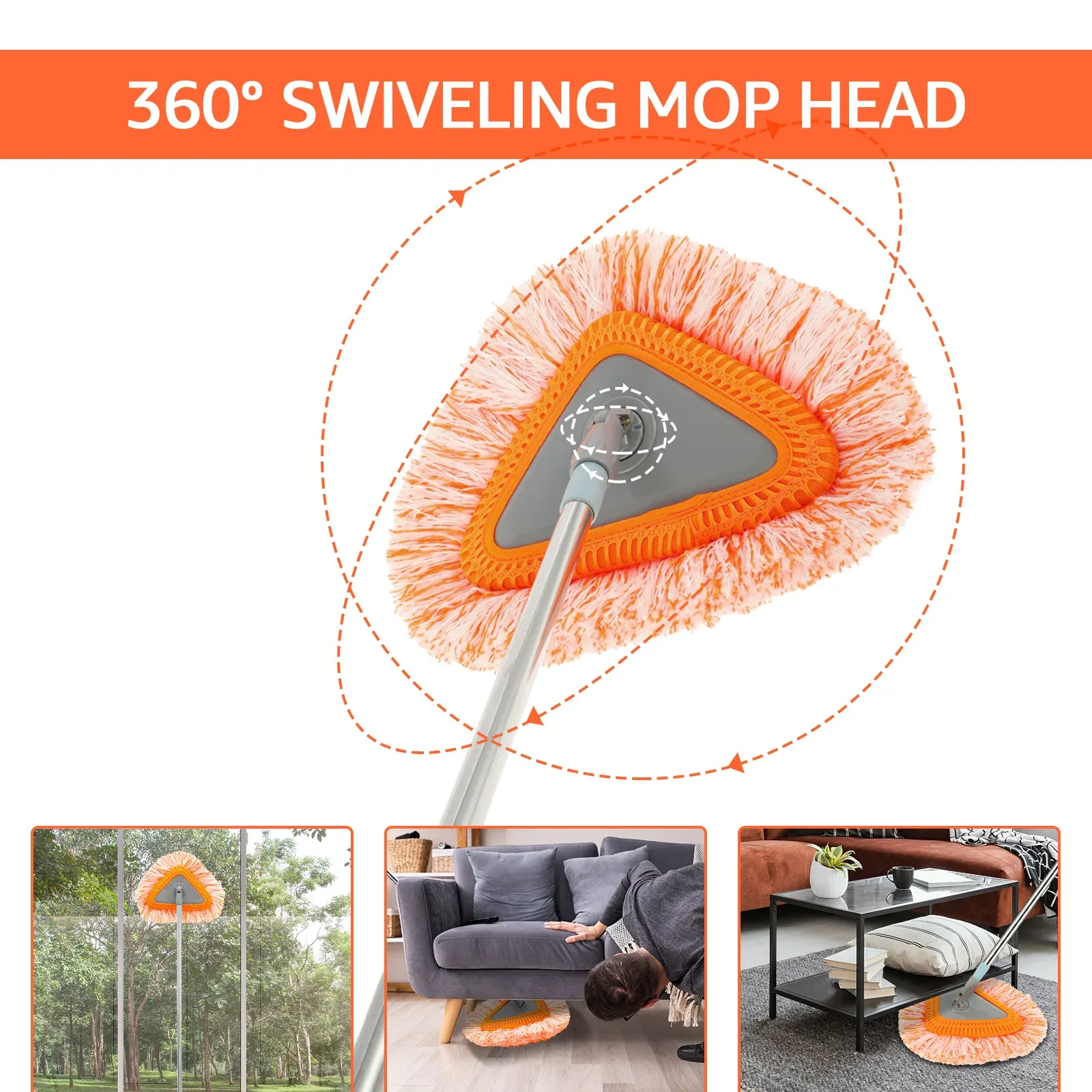 DHgate.com:Rotatable Microfiber Mop Set: 5 Reusable Mop