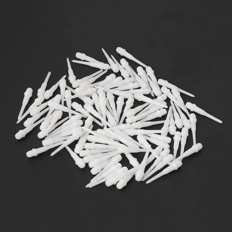 100 Pointes Souples Fléchettes – 2BA, 2,8 Cm, Noir/Blanc, Nylon + PC, Pour Jeux Électroniques