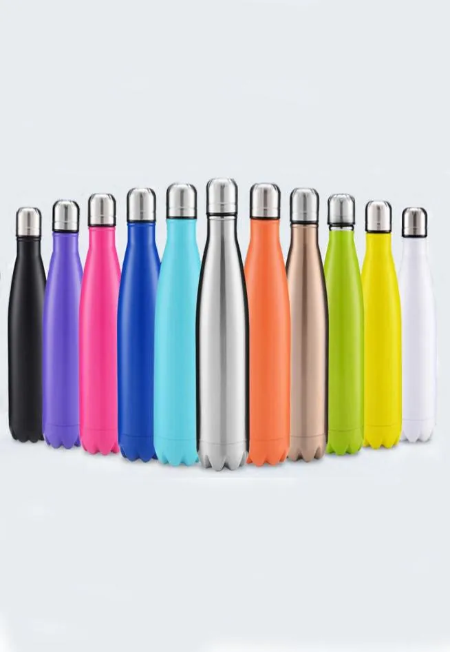 500ml cola shape Travel Sports Water bottle vacuum Flask 304 stainless steel Double Wall Insulation tumbler thermos thermal Cup4353584