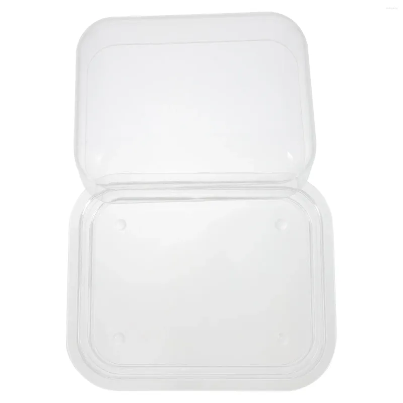 Plates Butter Box Dish With Lid Crisper Mini Home Tableware Holder Acrylic Dessert Server