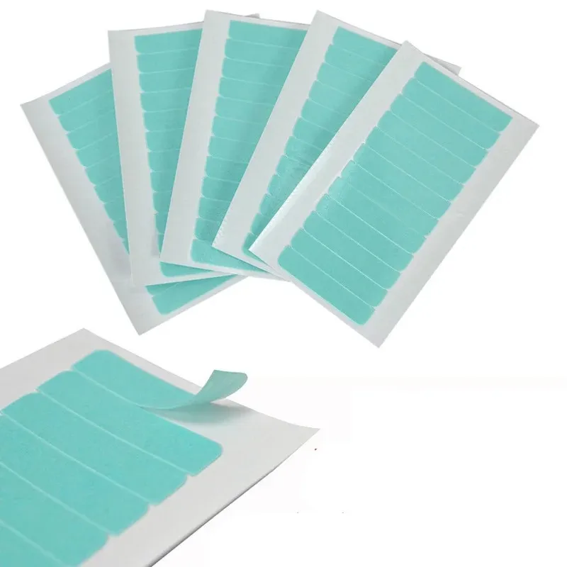 5sheets 60pcs Saç Uzatma Bant Yapıştırıcı Bağlama Saç Uzatma/Dantel/Toupe için çift taraflı güçlü su geçirmez bant