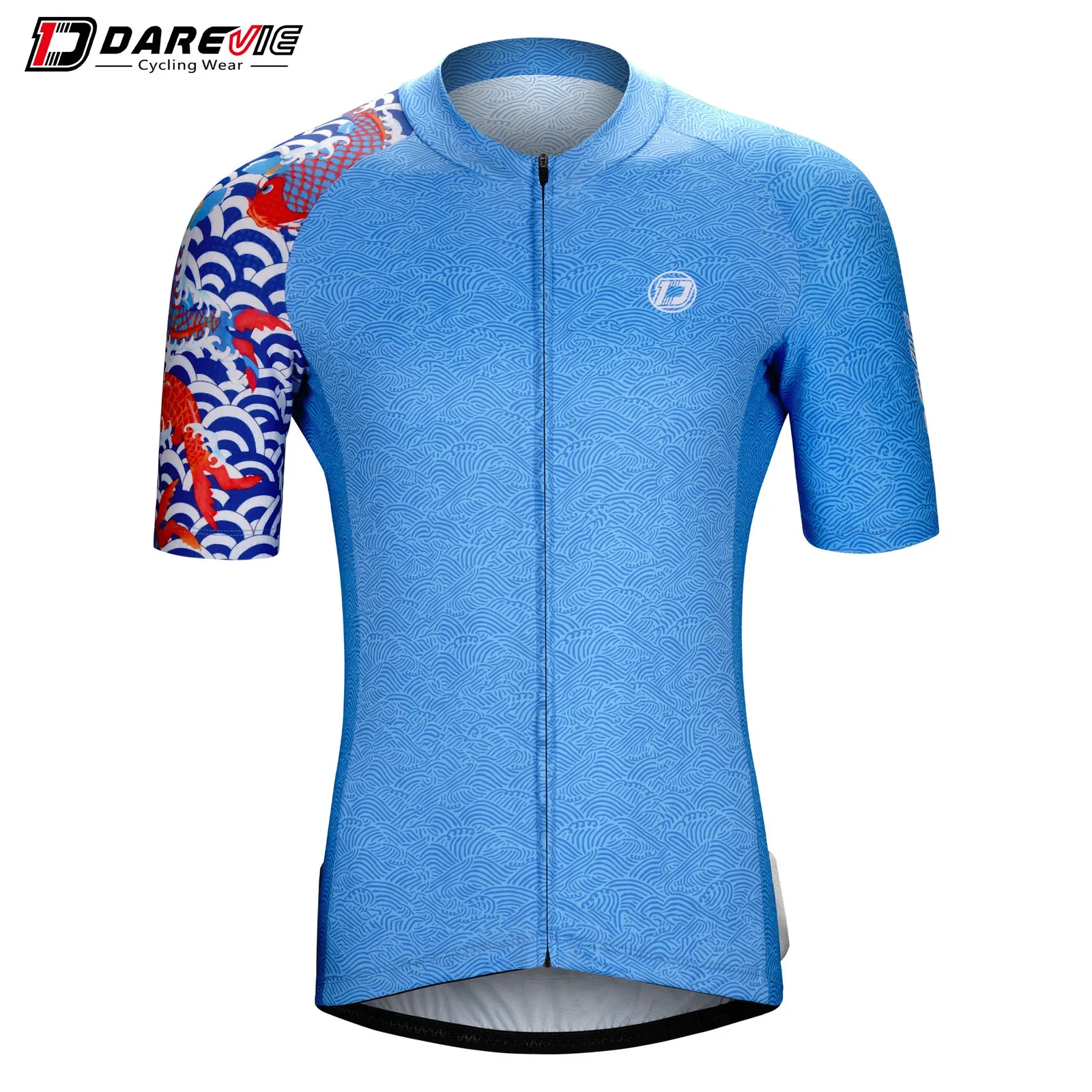 Darevie Cycling for Men Spf 50 Koi Man Maillot Train au niveau du train Femmes Cool Dry 240403