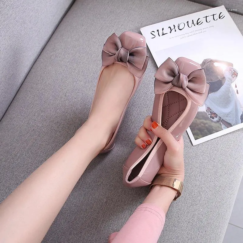 Casual Shoes 2024 Spring Women's Korean Fashion Bow Female Student Flat Heel Large Size