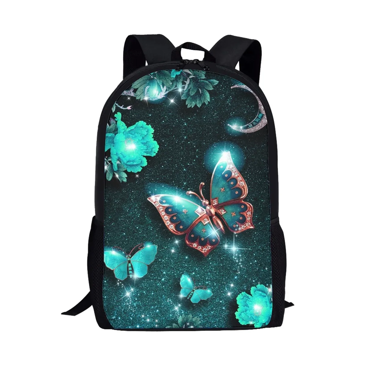 5783 Anti Theft Backpack Butterflies Galaxy Purple Large Fashion Travel Butterfly Backpack for Girls, Purple, 15 inch - buybuy BABY  main image 3