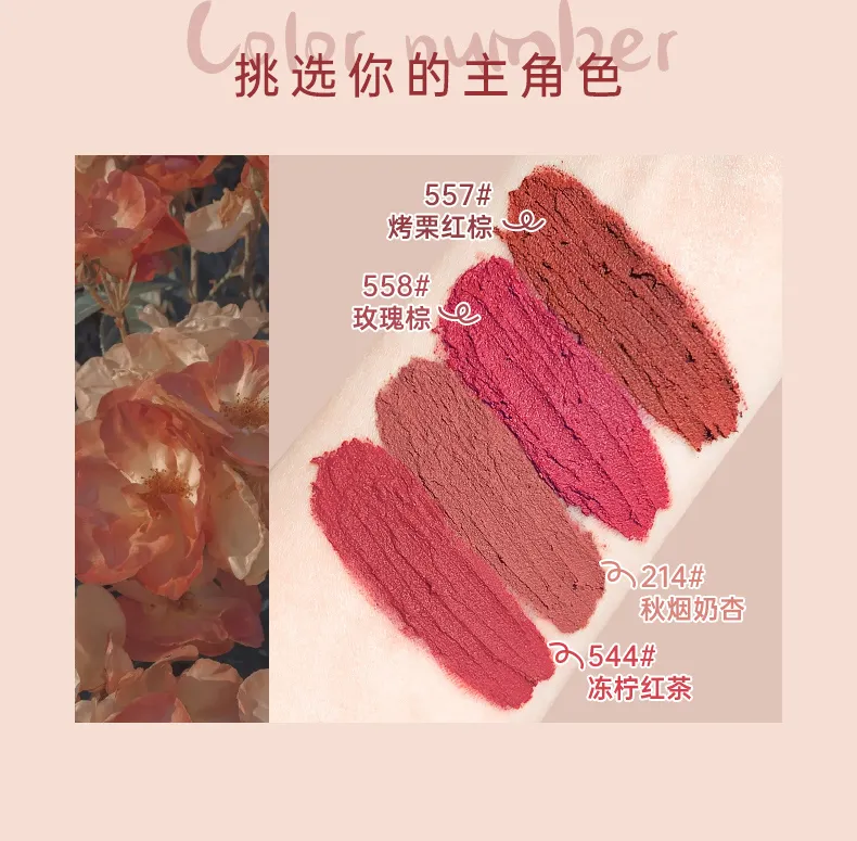 Amazon.com : Charm Kiss 4 Colors Matte Velvet Lipstick,Match