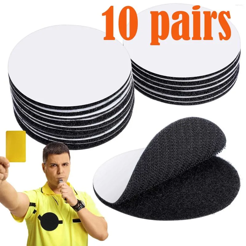 Badmattor 10/5st Domare Patch Hook and Loop Pricks Self Sticky Circle Adhesive Tape Double Sided Fastener