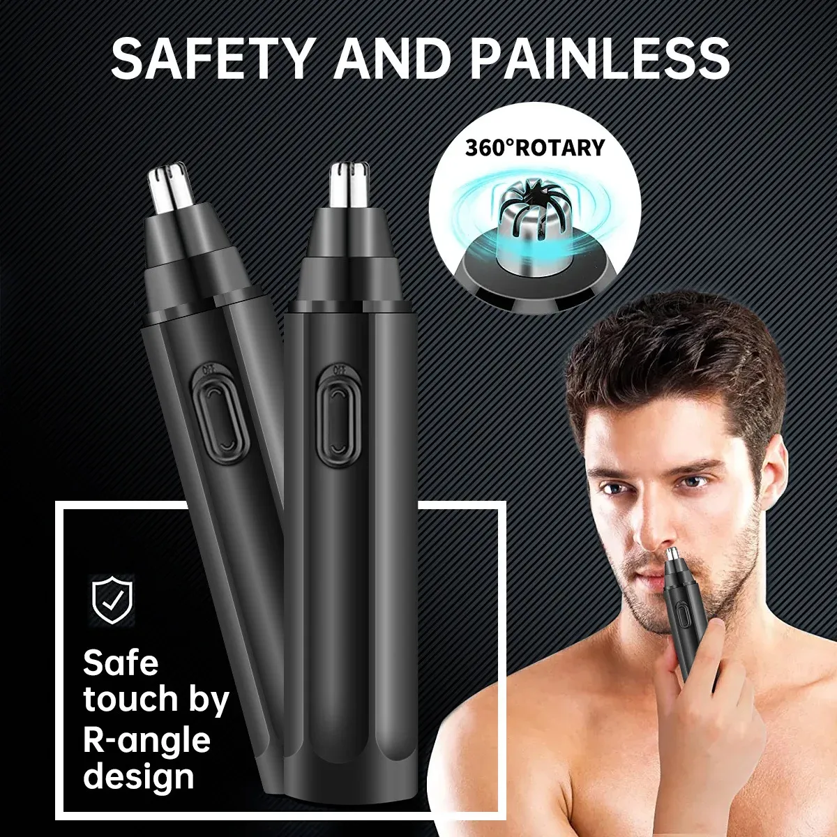 Norelco Philips Nose Trimmer 3000, for Nose, Ears and Eyebrows, Black, NT3600/42