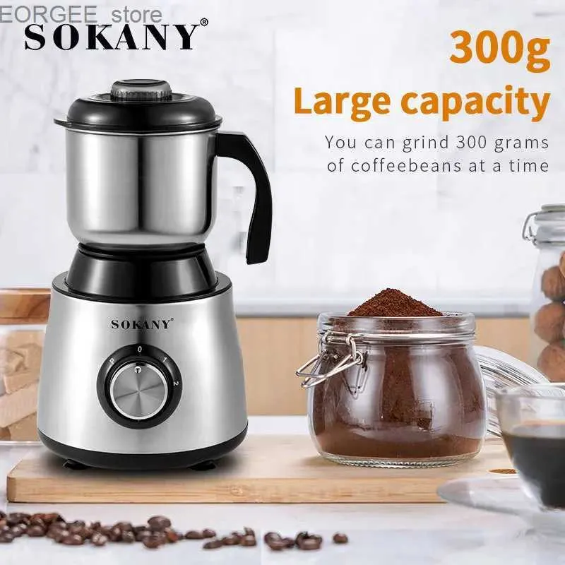 Coffee Makers Coffee Grinder Electric - Spice Grinder eenvoudig aan/uit - perfect voor espresso kruiden specerijen noten graan - 300 gr y240403