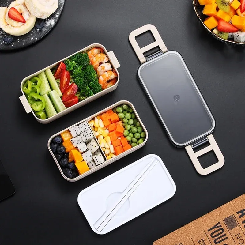 حاوية طعام ساخنة جديدة للطعام Bento Box Japanese Thermal Snark Electric Congres Fox for Kids with Compartments Lunchbox